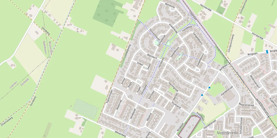 Kaart van de omgeving van Imker 37, 6961PK Eerbeek
